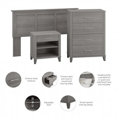Somerset Full/Queen Size Headboard Bedroom Set by Bush Furniture