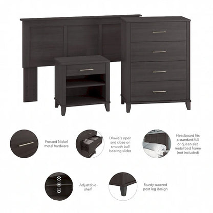 Somerset Full/Queen Size Headboard Bedroom Set by Bush Furniture