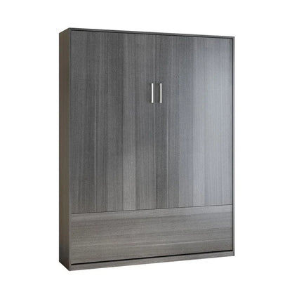 Mixoy Murphy Bed,Folding Wall Bed with 2 Side Cabinet Shelves