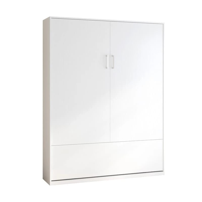 Mixoy Murphy Bed,Folding Wall Bed with 2 Side Cabinet Shelves