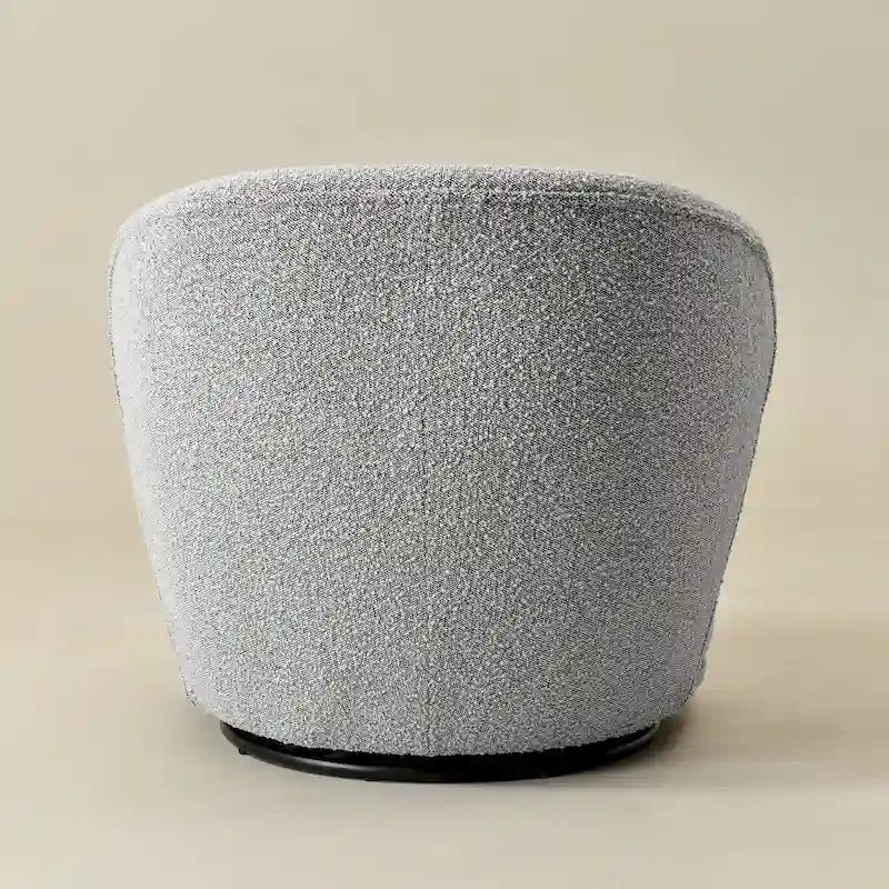 KINWELL 33 Wide Sherpa Boucle Upholstered Swivel Accent Chair