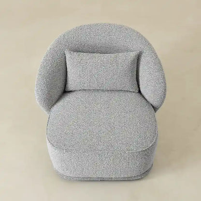KINWELL 33 Wide Sherpa Boucle Upholstered Swivel Accent Chair