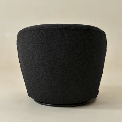 KINWELL 33 Wide Sherpa Boucle Upholstered Swivel Accent Chair