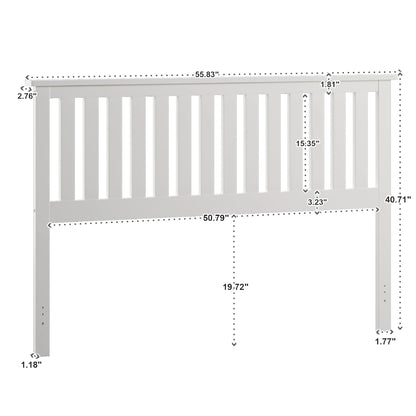 Hammersley Mission Slatted White Wood Headboard by iNSPIRE Q Classic