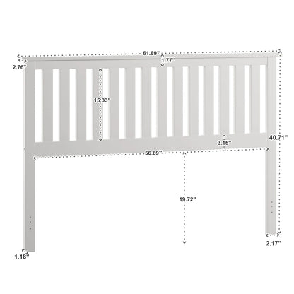 Hammersley Mission Slatted White Wood Headboard by iNSPIRE Q Classic
