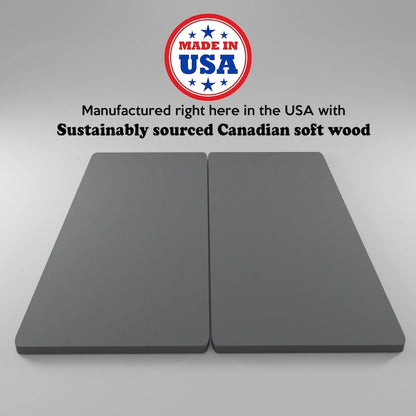 ONETAN, 1.5-Inch Split Bunkie Board for Mattress/Bed Support - Fully Assembled, Improved Comfort and Support, Gray