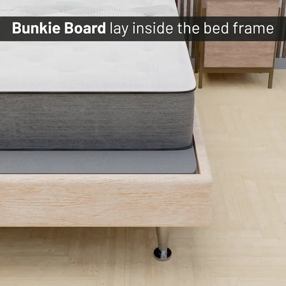 ONETAN, 1.5-Inch Split Bunkie Board for Mattress/Bed Support - Fully Assembled, Improved Comfort and Support, Gray