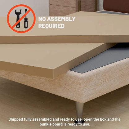 ONETAN, 1.5-Inch Split Bunkie Board for Mattress/Bed Support - Fully Assembled, Improved Comfort and Support, Gray