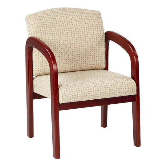 Office Star Cherry Finish Wood Visitor Chair