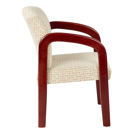 Office Star Cherry Finish Wood Visitor Chair