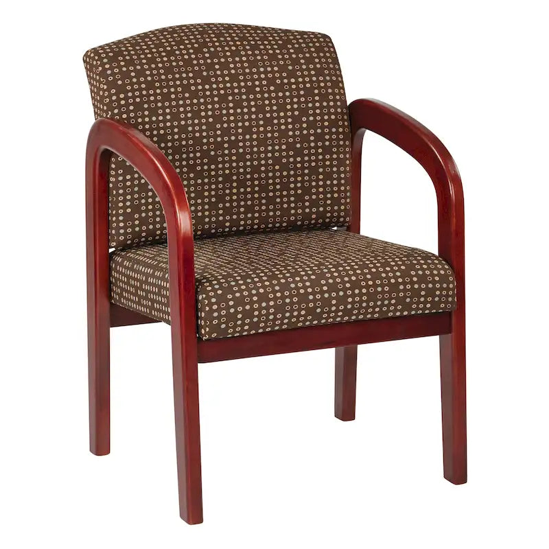 Office Star Cherry Finish Wood Visitor Chair