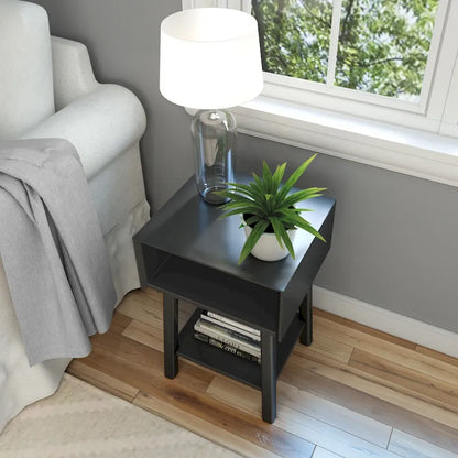 Plank and Beam Mid-Century Modern Cubby Nightstand