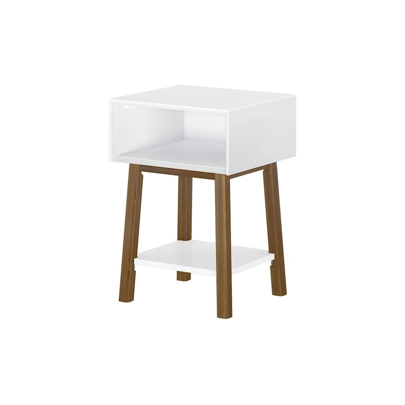 Plank and Beam Mid-Century Modern Cubby Nightstand