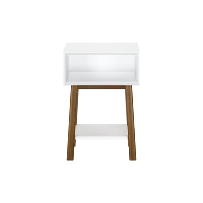 Plank and Beam Mid-Century Modern Cubby Nightstand