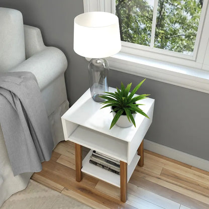 Plank and Beam Mid-Century Modern Cubby Nightstand