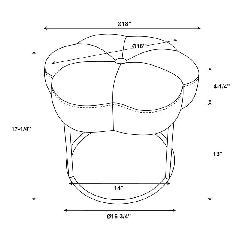 Bonnie Vanity Flower Stool