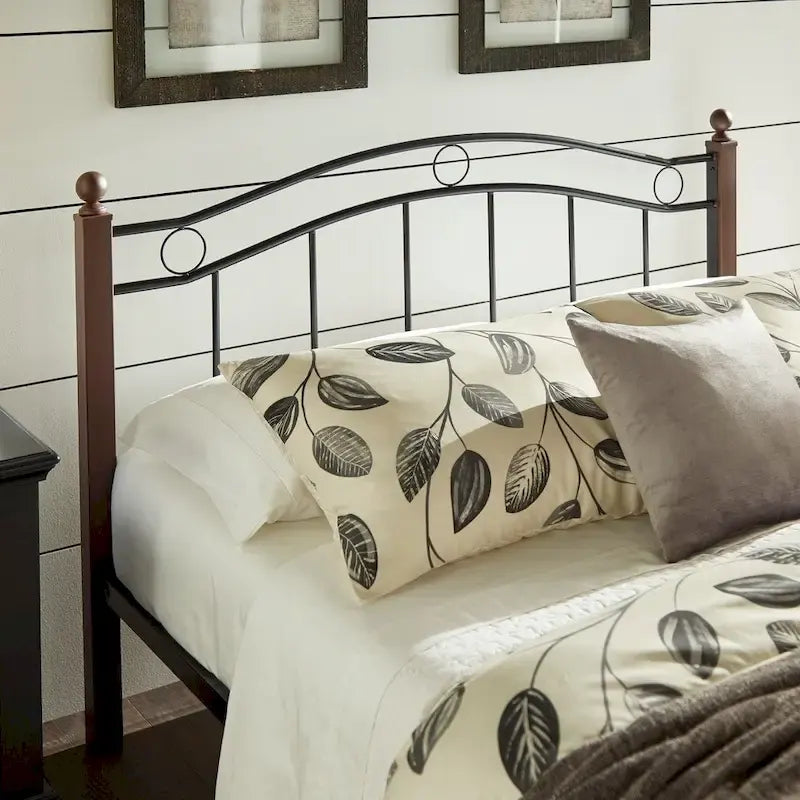 Sadie Brown and Black Metal Bed by iNSPIRE Q Classic