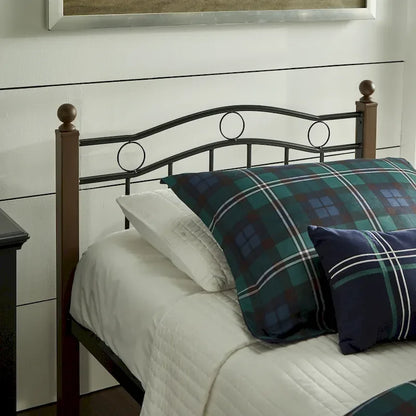 Sadie Brown and Black Metal Bed by iNSPIRE Q Classic