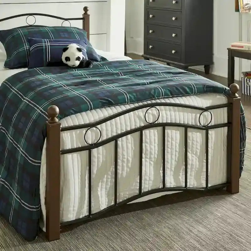 Sadie Brown and Black Metal Bed by iNSPIRE Q Classic