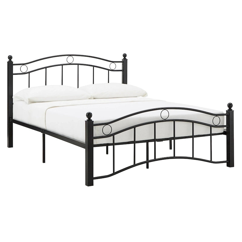 Sadie Brown and Black Metal Bed by iNSPIRE Q Classic