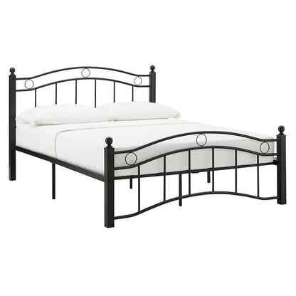 Sadie Brown and Black Metal Bed by iNSPIRE Q Classic