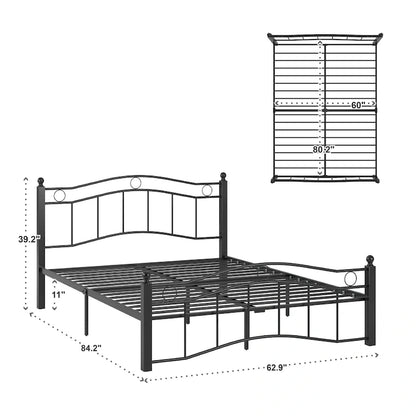 Sadie Brown and Black Metal Bed by iNSPIRE Q Classic
