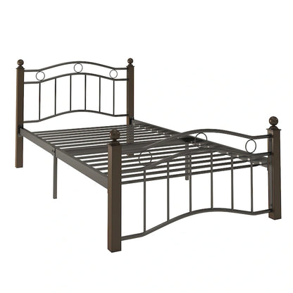 Sadie Brown and Black Metal Bed by iNSPIRE Q Classic