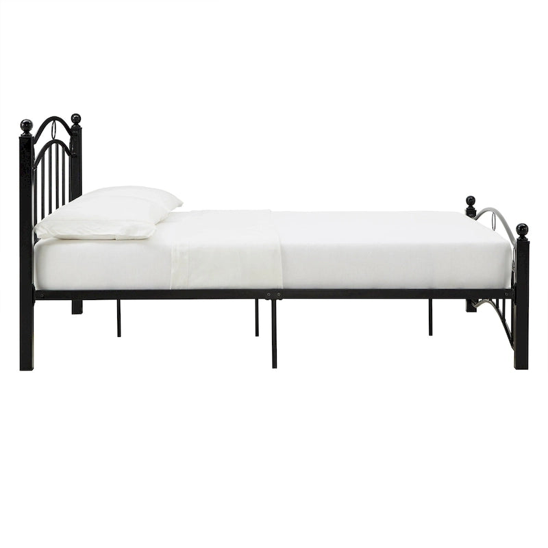 Sadie Brown and Black Metal Bed by iNSPIRE Q Classic