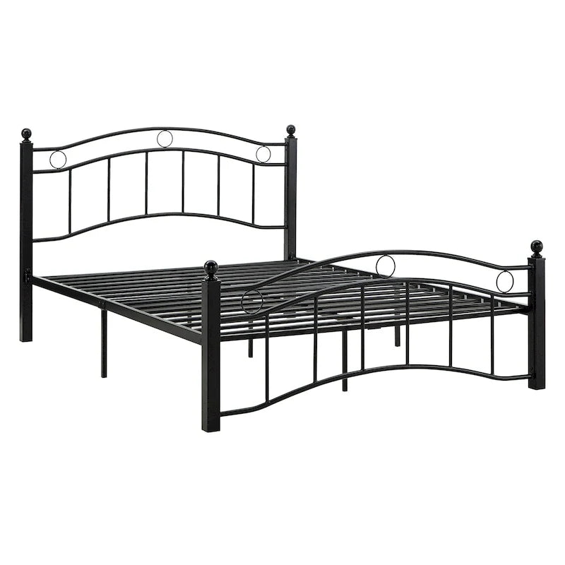 Sadie Brown and Black Metal Bed by iNSPIRE Q Classic