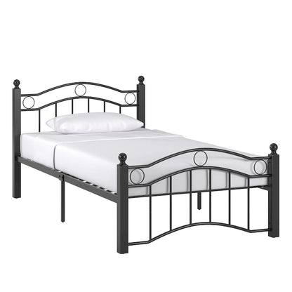 Sadie Brown and Black Metal Bed by iNSPIRE Q Classic