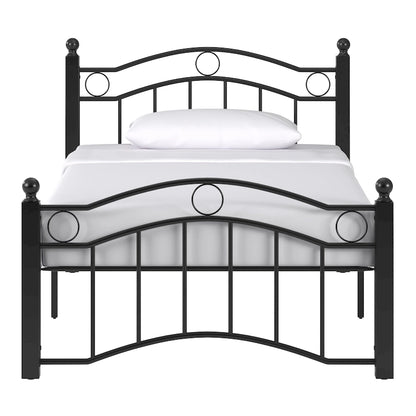 Sadie Brown and Black Metal Bed by iNSPIRE Q Classic