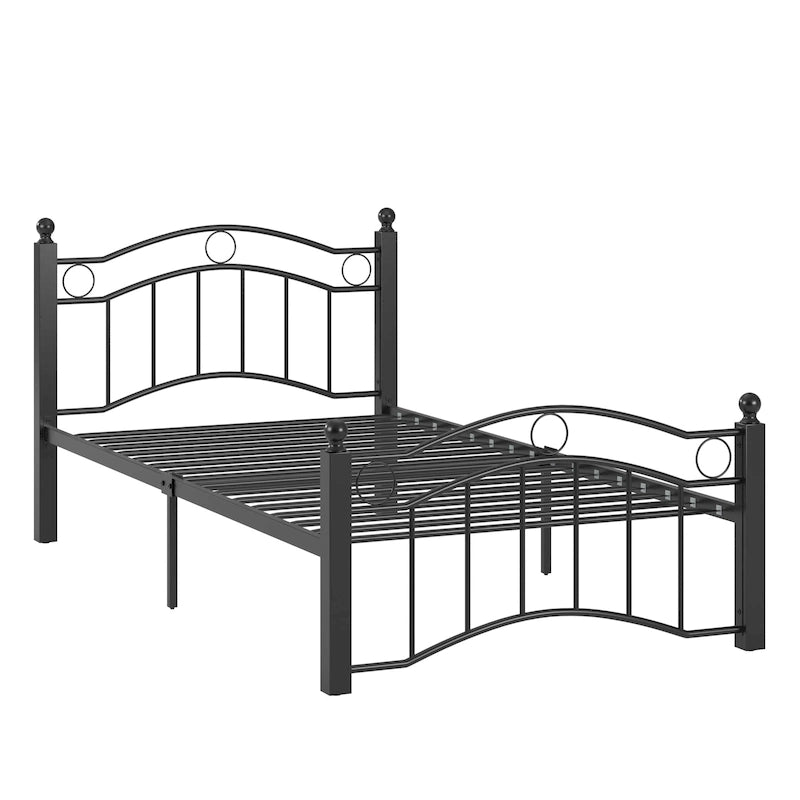 Sadie Brown and Black Metal Bed by iNSPIRE Q Classic