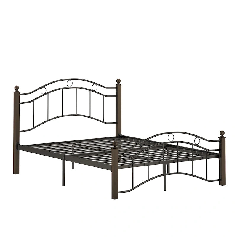 Sadie Brown and Black Metal Bed by iNSPIRE Q Classic
