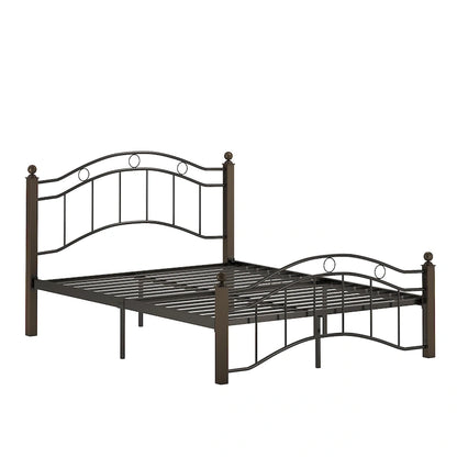 Sadie Brown and Black Metal Bed by iNSPIRE Q Classic