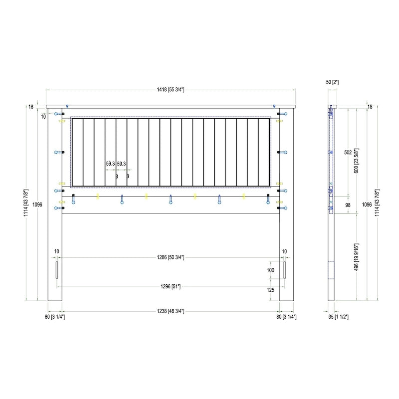 Wainscott Wood Headboard