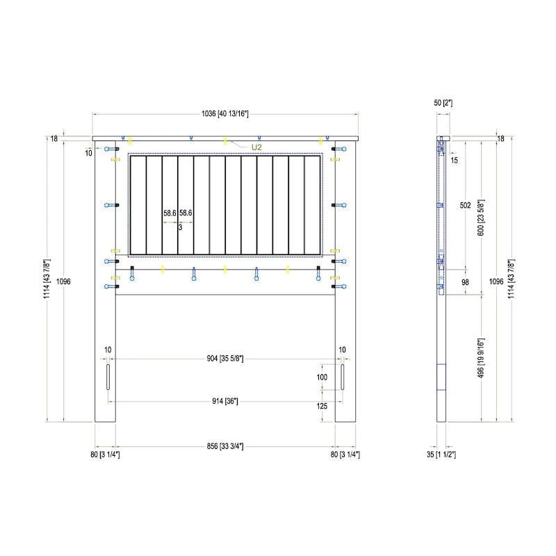 Wainscott Wood Headboard