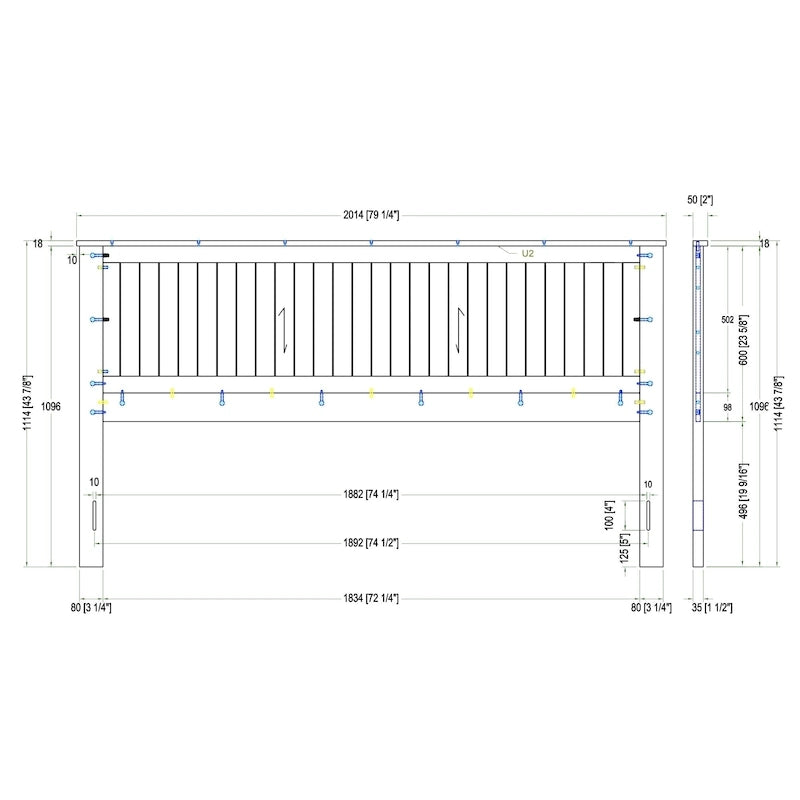 Wainscott Wood Headboard