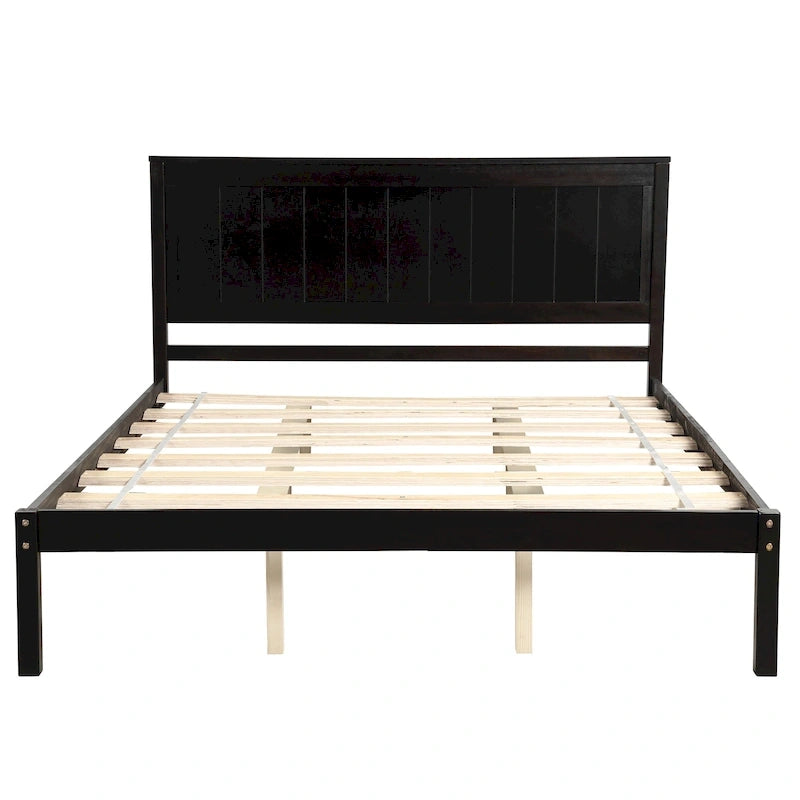 Platform Bed Frame with Headboard ,Queen Size