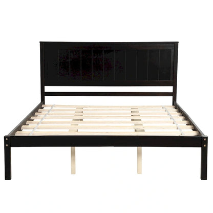 Platform Bed Frame with Headboard ,Queen Size