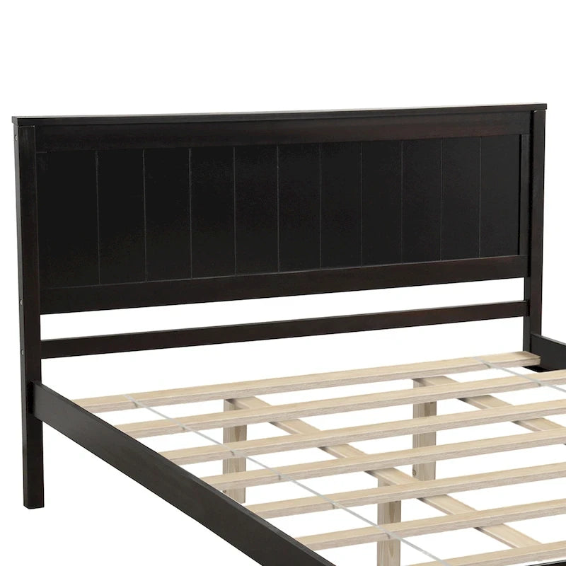 Platform Bed Frame with Headboard ,Queen Size