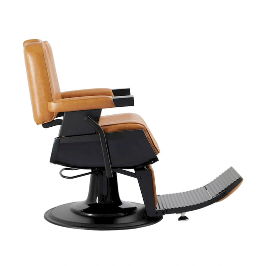 SHERMAN Heavy Duty Barber Chair Reclining Barbershop Styling Chair, Camel