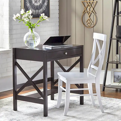 Simple Living X-Frame Farmhouse Wood Desk