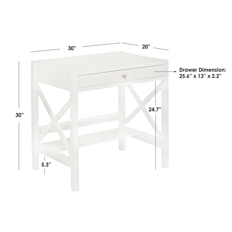Simple Living X-Frame Farmhouse Wood Desk