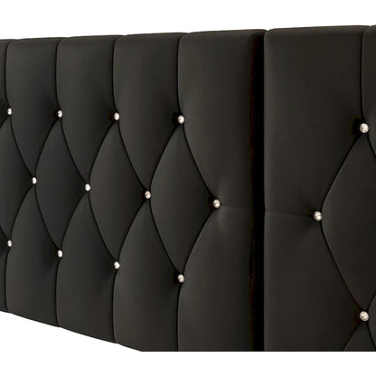 CraftPorch Luxurious Velvet Tufted Platform Bed with Wall Panels