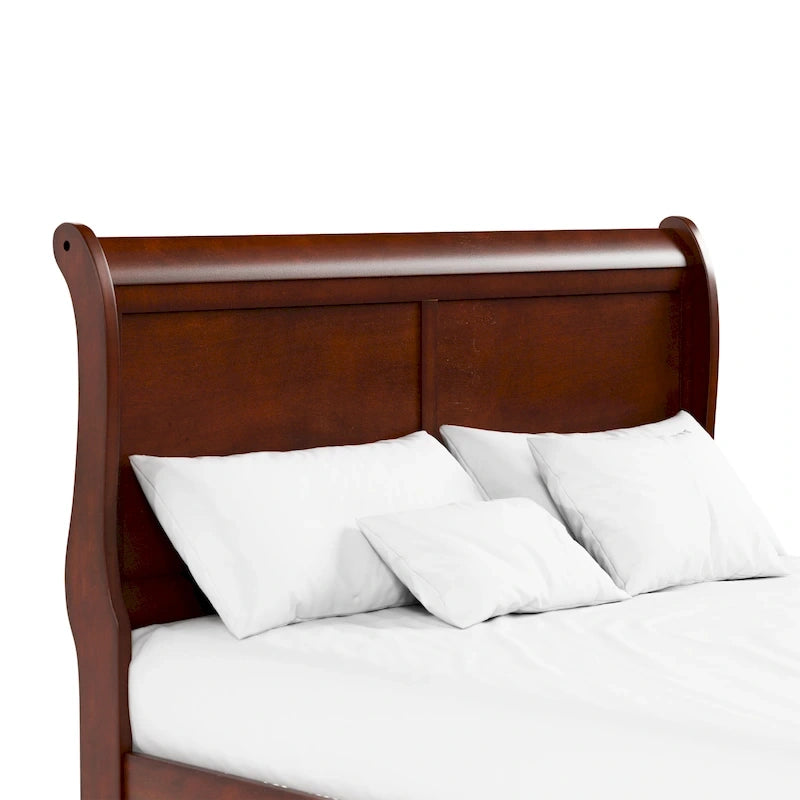 Furniture of America Devi Traditional Solid Wood Sleigh Bed