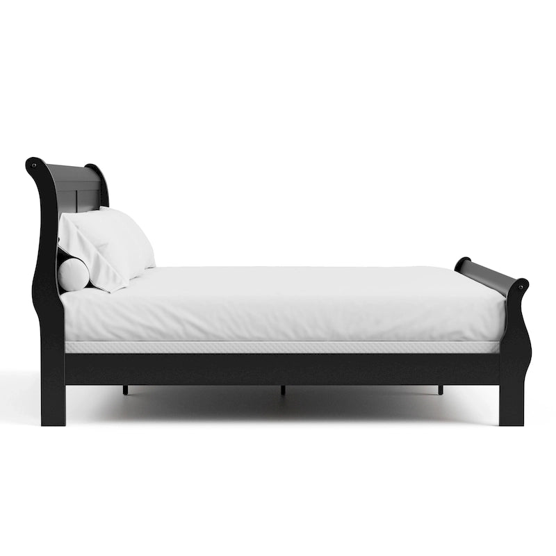 Furniture of America Devi Traditional Solid Wood Sleigh Bed