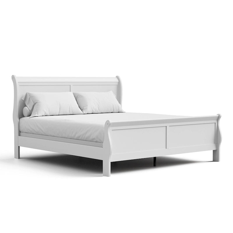 Furniture of America Devi Traditional Solid Wood Sleigh Bed