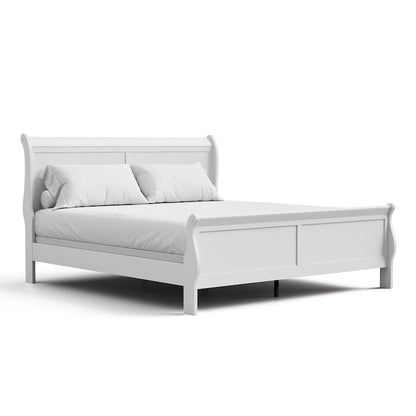 Furniture of America Devi Traditional Solid Wood Sleigh Bed