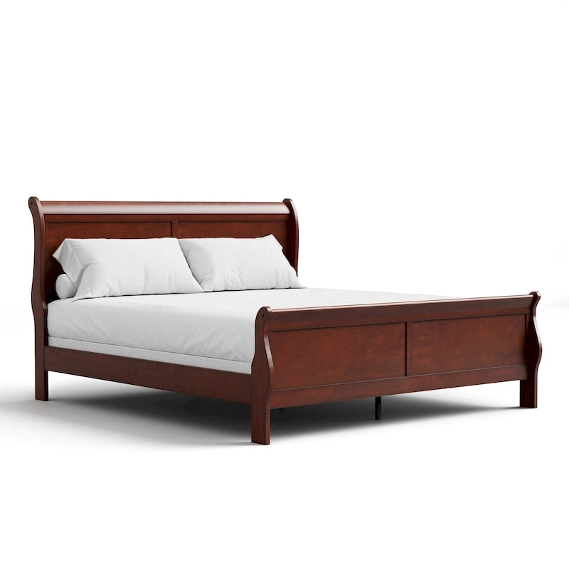 Furniture of America Devi Traditional Solid Wood Sleigh Bed