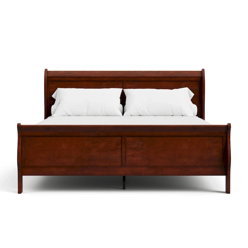 Furniture of America Devi Traditional Solid Wood Sleigh Bed